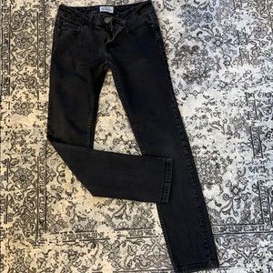 Black denim jeans